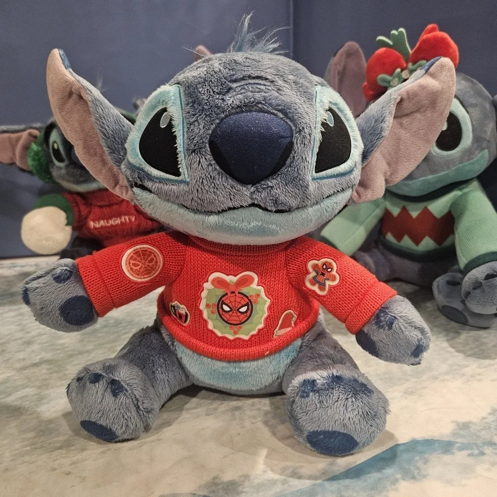 Disney Stitch‎ Christmas Holiday Plush Bundle 4 Lilo & Stitch Santa Naughty Elf